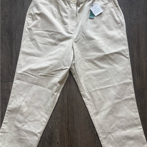 L.L. Bean NWT Women's Cream Trousers - Picture 2 of 6